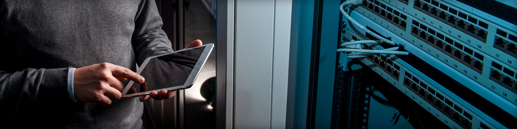 IT Specialist Using a Tablet